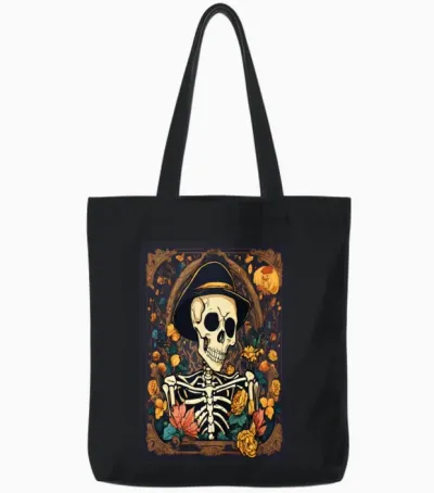 Funny Cartoon Tote Bags - Black