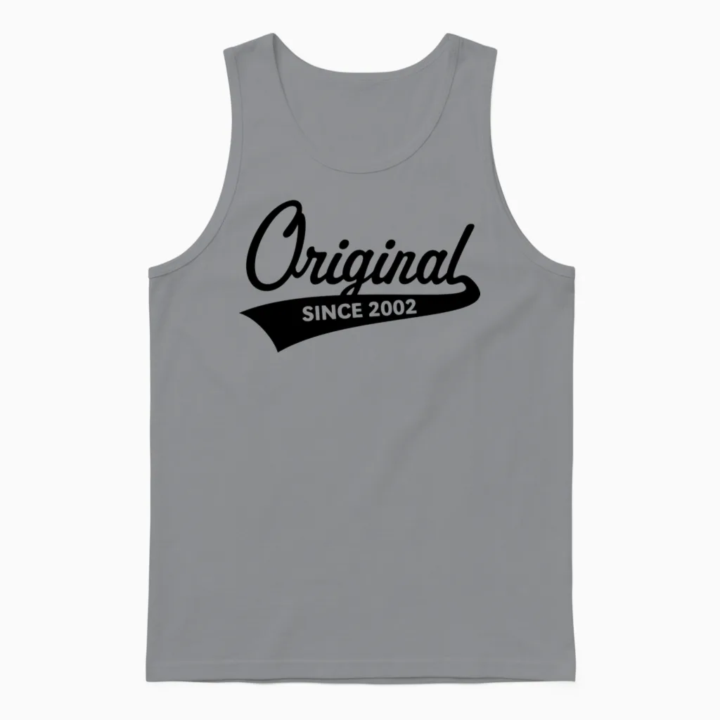 Original Since 2002 (year of Birth, Birthday / B) Unisex Tank Top in Sport Grey