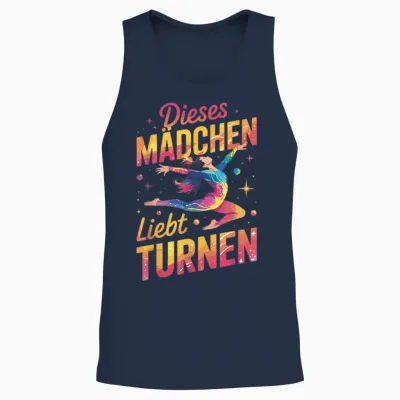 Dieses Mädchen Liebt Turnen Sport Gymnastik Unisex Tank Top - Navy