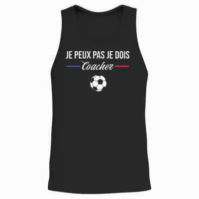 Je Peux Pas Je Dois Coach Football Coach Unisex Tank Top - Black