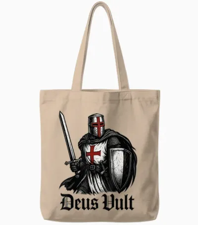 Deus Vult - Christlicher Tempelritter Tote Bags - Natural