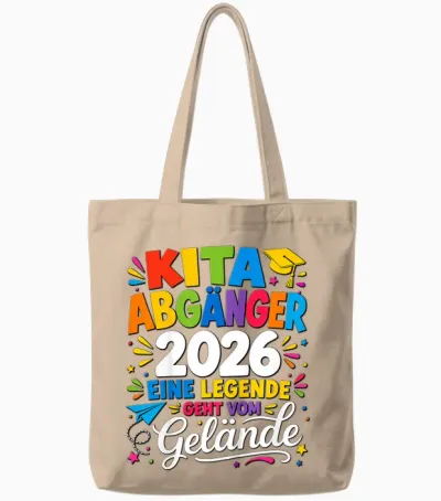 Kita Abgänger 2026 Eine Legende Geht Vom Gelände Tote Bags - Natural