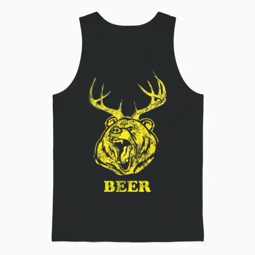 Bear-Deer - Wildlife Unisex Tank Top in Black