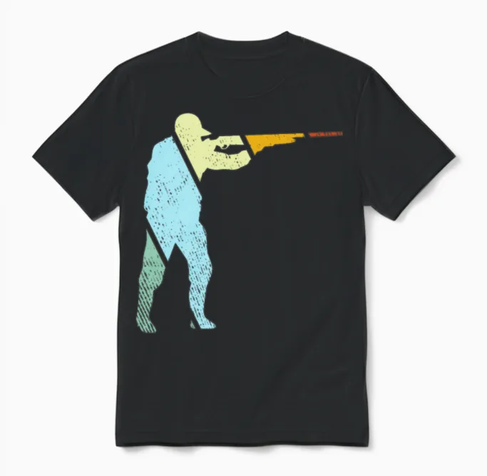 Hunting Retro Unisex T-Shirt in Black