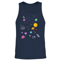 Space Unisex Tank Top - Navy – 2