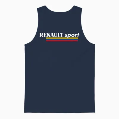 Renault Sport 1980s Voiture Logo Retro Unisex Tank Top - Navy