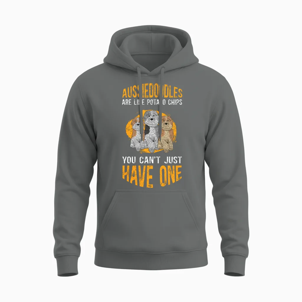 Aussiedoodles Are Like Dog Aussiedoodle Unisex Hoodie in Graphite Heather