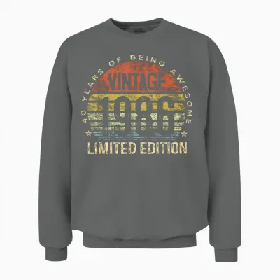 Vintage 1986 Limited Edition 40-Year-Old 40th Birthday Unisex Sweatshirt - Graphite Heather