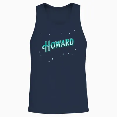 Howard Name Personalised T-Shirt, Black Unisex Tank Top - Navy