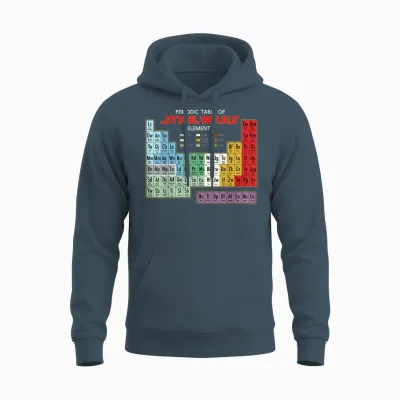 Men's Star Wars Periodic Table of Elements Graphic T-Shirt Xl Asphalt Unisex Hoodie - Dark Heather