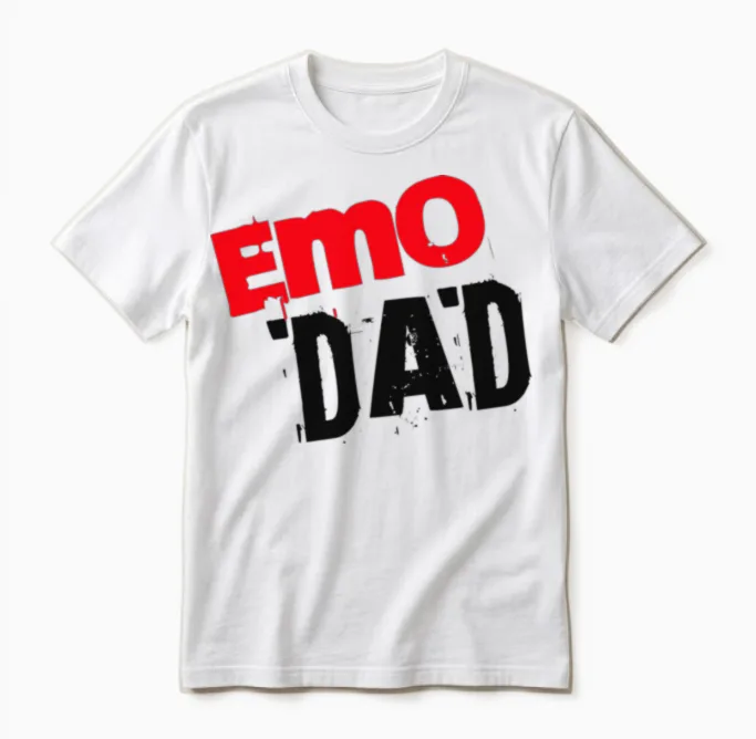 Emo Dad Band Shirt for Father Unisex T-Shirt in White