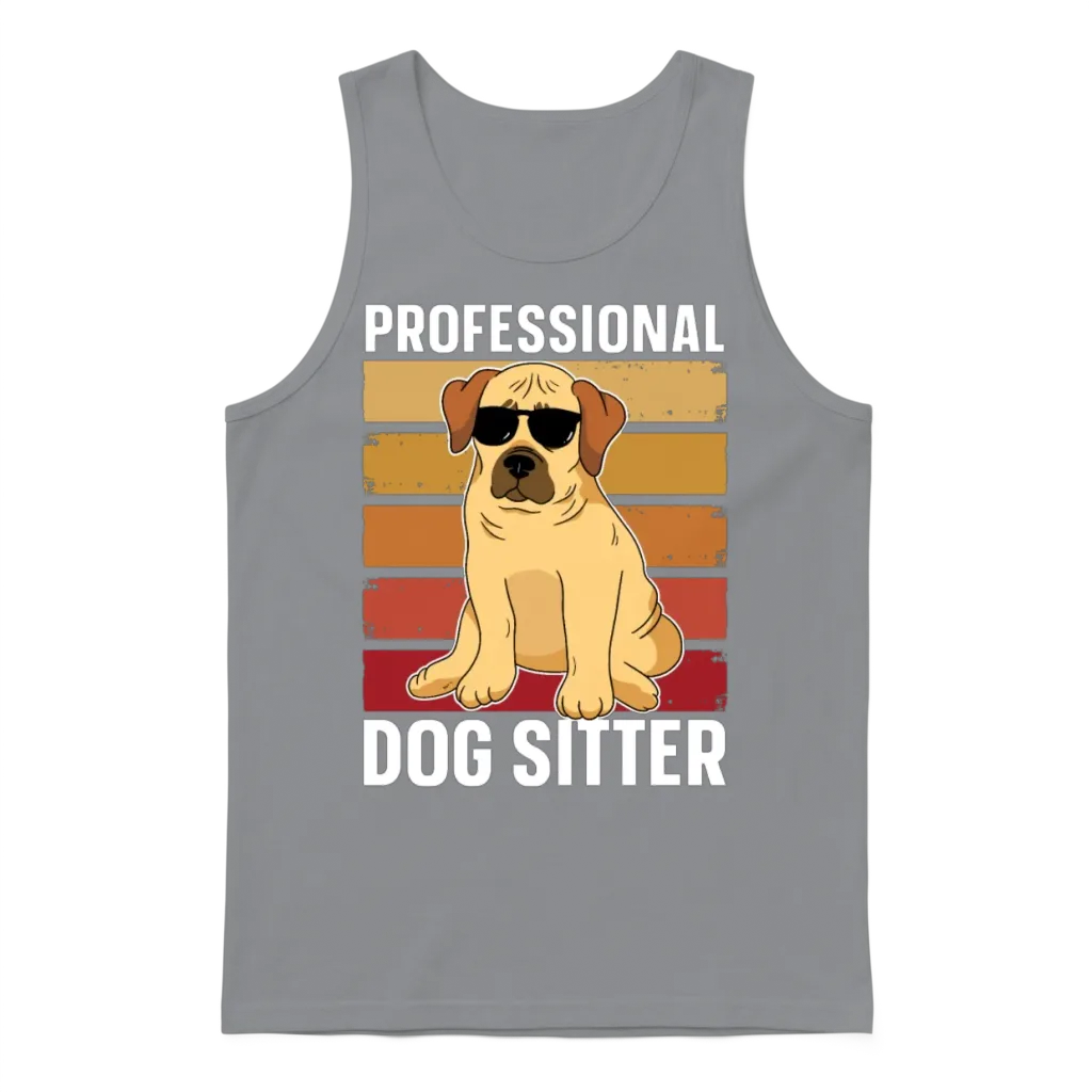 Professional Dog Sitter Puppy Dogs Dog Sitting Unisex Tank Top - Sport Grey
