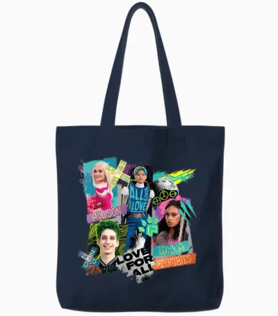 Disney Channel Zombies 3 Love for All, All Kinds of Love Tote Bags - Navy
