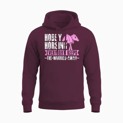 Hobby Horsing Unisex Hoodie - Maroon