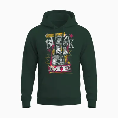 Dcc You Will Not Break Me Distressed Carl Scrapbook Graphic Unisex Hoodie - Forest