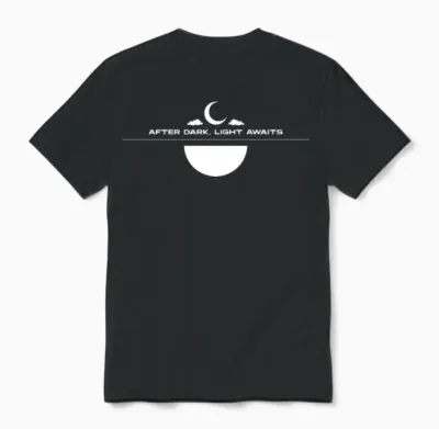 After Dark, Light Awaits Unisex T-Shirt - Black
