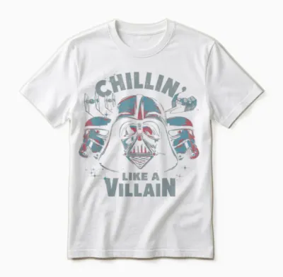 Star Wars Darth Vader Chillin Like a Villain Unisex T-Shirt - White