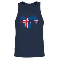 Icelandic Flag Horse, Icelandic Horse Unisex Tank Top - Navy – 2