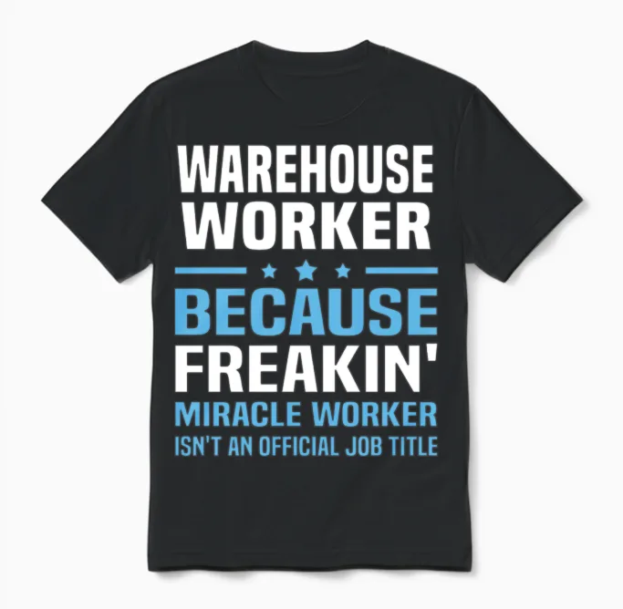 Warehouse Worker Unisex T-Shirt in Black