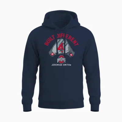 Jeremiah Smith - Built Different - Ohio State Football Unisex Hoodie - Navy