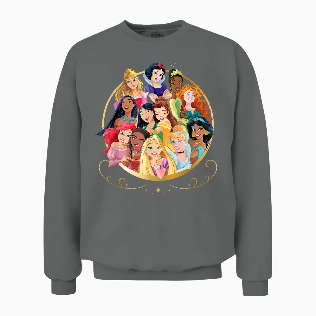 Disney Princess Royal Friends Group Unisex Sweatshirt in Graphite Heather