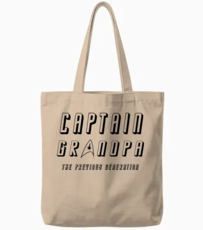 Captain Grandpa! Tote Bags - Natural