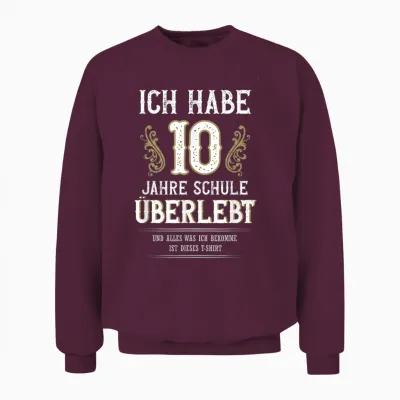 Schulabschluss Realschule Schule 2026 Unisex Sweatshirt - Maroon