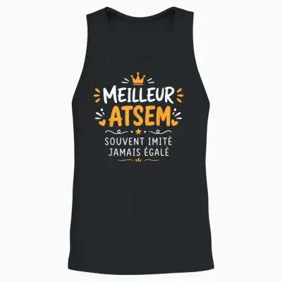 Humour Assistant Maternelle Homme Meilleur Atsem Unisex Tank Top - Black