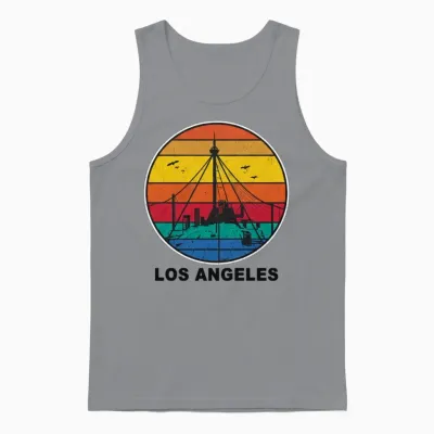 Los Angeles Retro Unisex Tank Top - Sport Grey