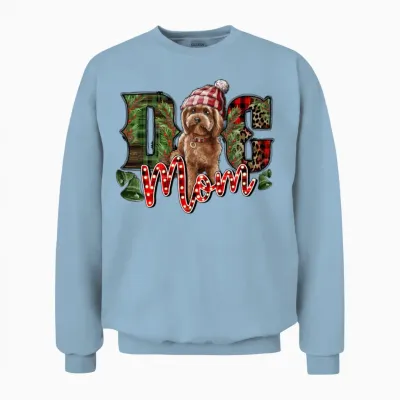 Dog Mom Unisex Sweatshirt - Light Blue