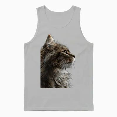 Norwegian Forest Cat Unisex Tank Top - Ash