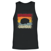 Hedgehog Retro Unisex Tank Top - Black – 2