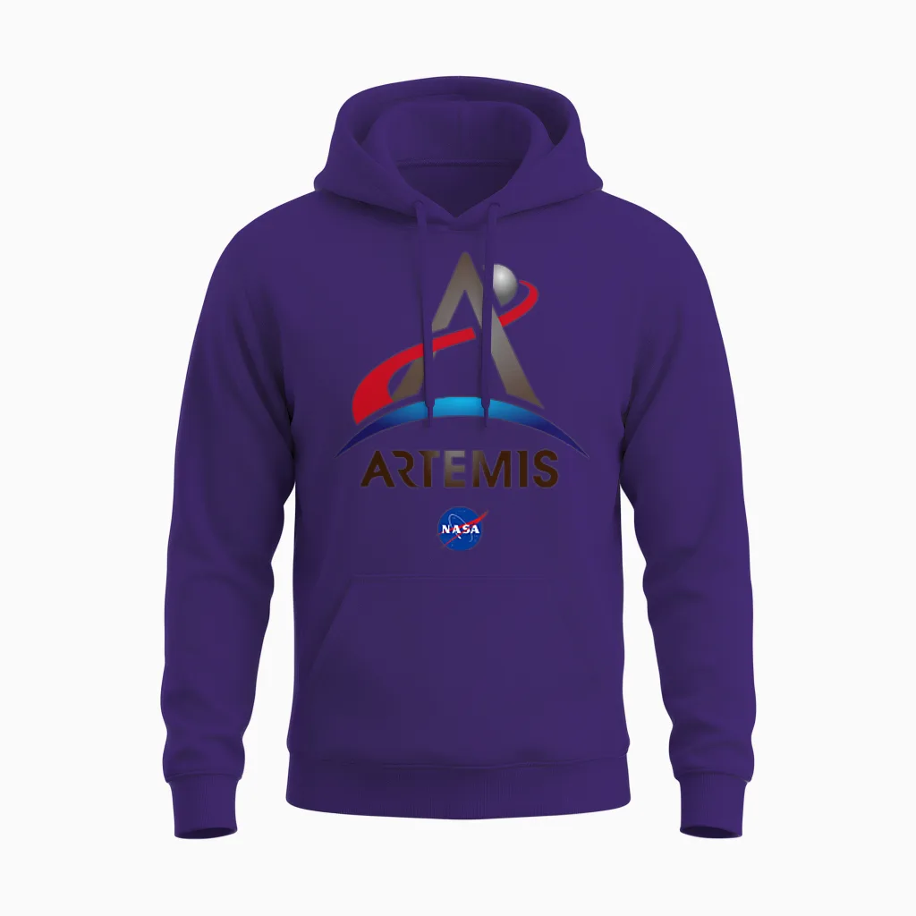 Nasa Artemis Mission Logo Unisex Hoodie in Purple