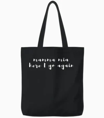 Mamma Mia Tote Bags - Black