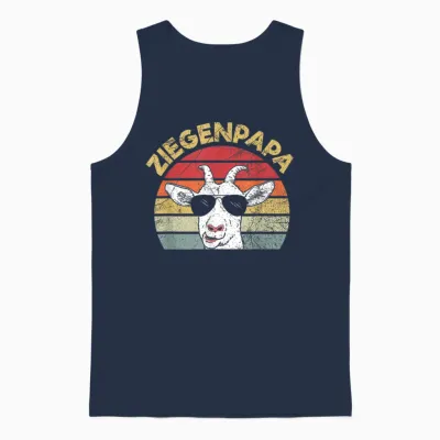 Ziegenpapa Landwirt Bauer Ziege Bauernhof Spruch Unisex Tank Top - Navy