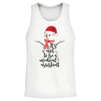 It's Cool to Be Medical Assistant Funny Christmas Unisex Tank Top - White – 2