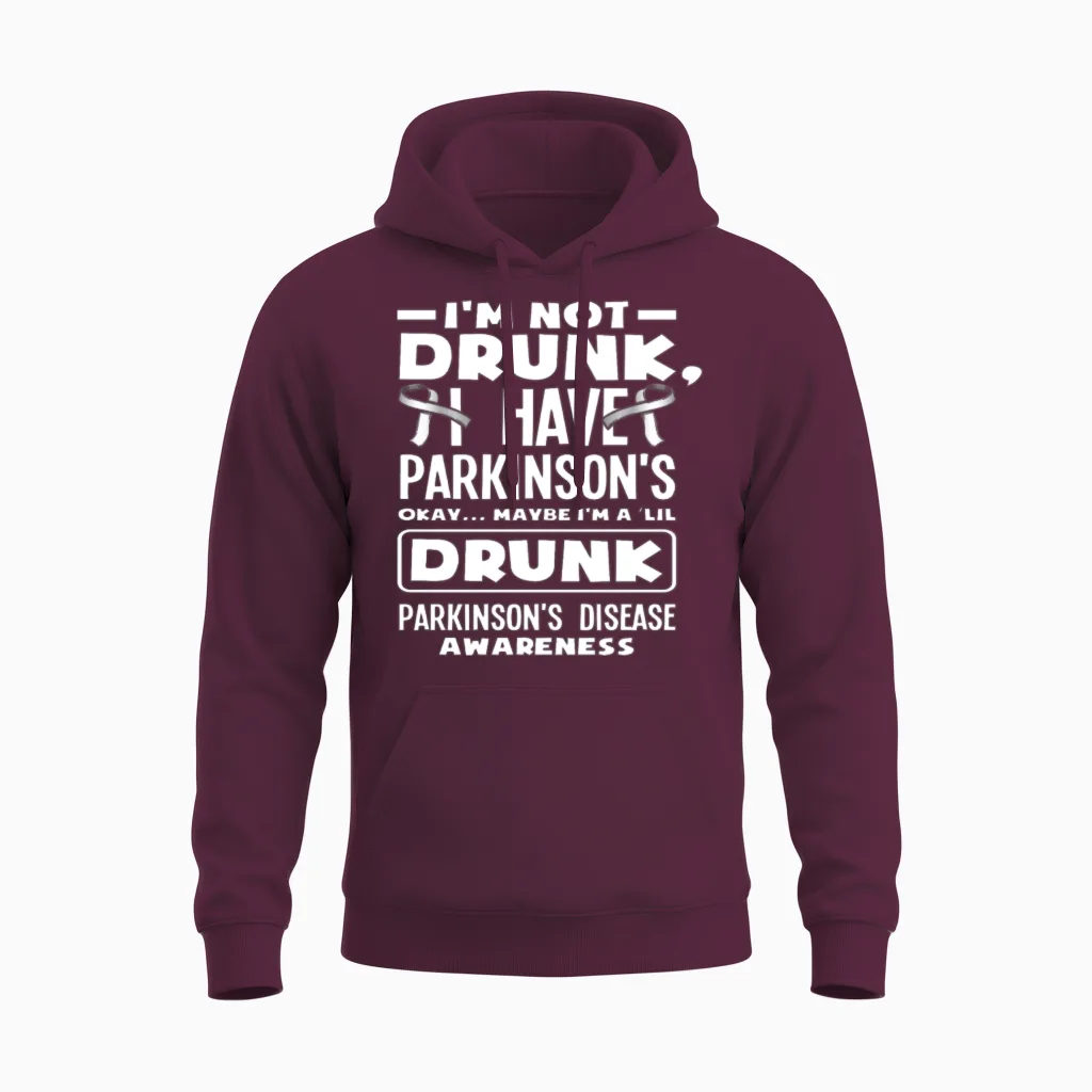 Parkinsons Disease Parkinson's Awareness Unisex Hoodie in Maroon