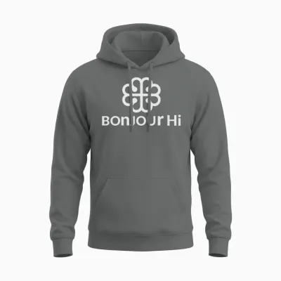 Bonjour Hi Unisex Hoodie - Graphite Heather
