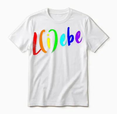 Liebe Lebe L(i) Ebe Lustiger Spruch Statement Love Geschenke Unisex T-Shirt - White
