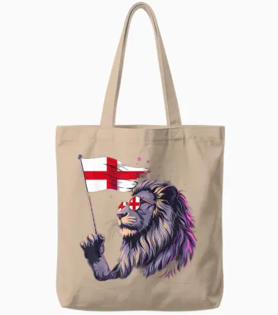 England Flag Lion Sunglasses England Pride English Roots Tote Bags - Natural