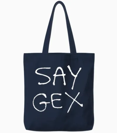 Sag Gex Lustig Schwul Queer Lgbtq Tote Bags - Navy