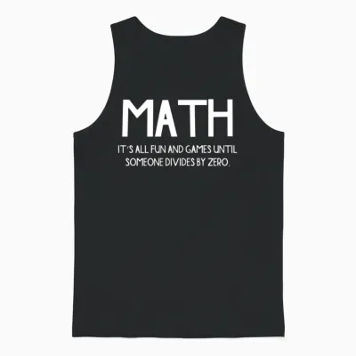 Funny Math Unisex Tank Top - Black