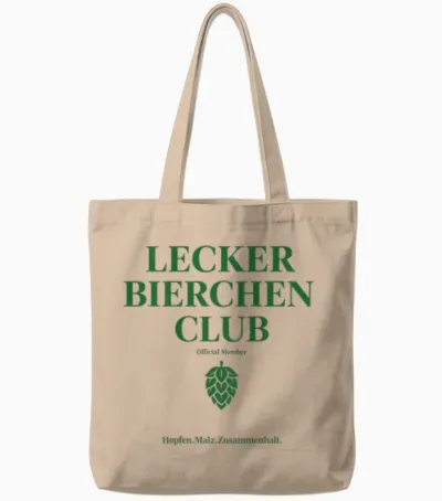 Lecker Bierchen Club Tote Bags - Natural