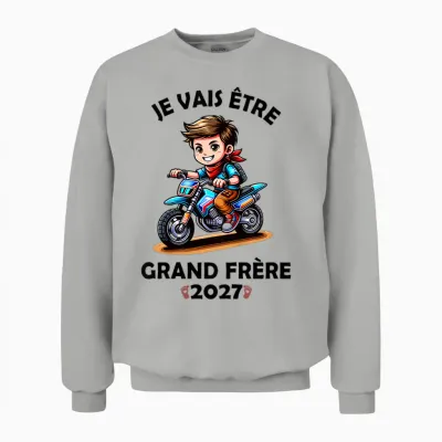 Enfant Je Vais Etre Grand Frère 2027 Futur Grand Frere Unisex Sweatshirt - Ash