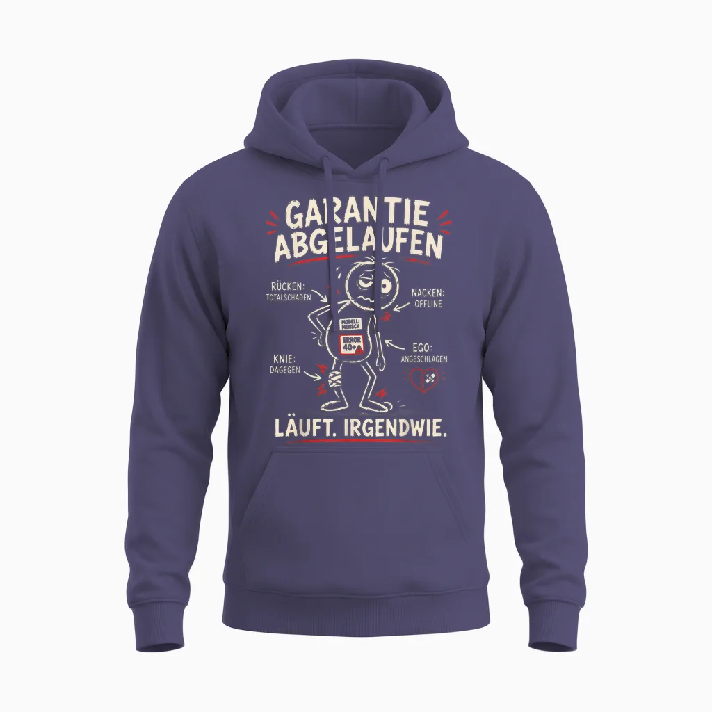Aua Au älter Werden Alter Mann Alte Frau Lustig Geburtstag Unisex Hoodie in Heather Sport Dark Navy