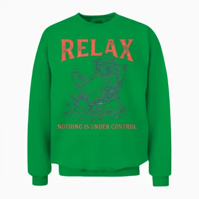 Relax Nothing Is Under Control Lustiger Waschbär Unisex Sweatshirt - Irish Green