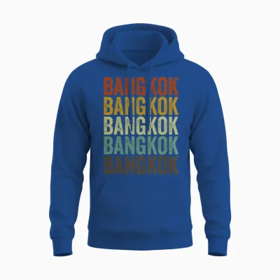 Bangkok Thailand Retro Vintage Unisex Hoodie - Royal