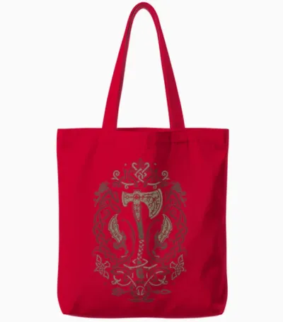 God of War Leviathan Tote Bags - Red