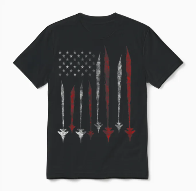 Us F35 Fighter Jet Aviation Usa Gift Unisex T-Shirt in Black