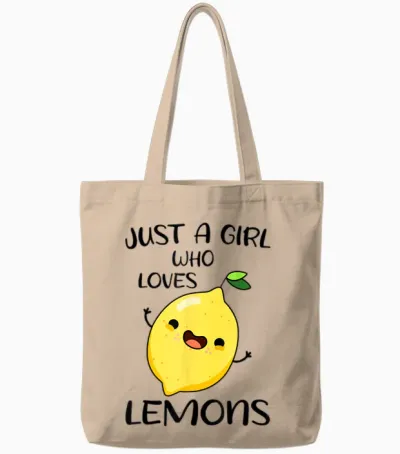 Juste Une Fille Qui Aime Les Citrons Tote Bags - Natural